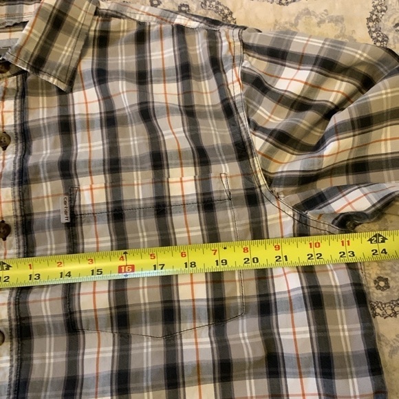 Carhartt Relaxed Fit Plaid Mens Shirt Size L #486 - Picture 8 of 9